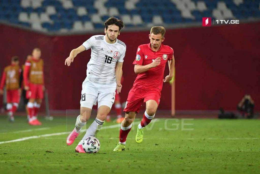 Georgia national football team players Khvicha Kvaratskhelia, Levan