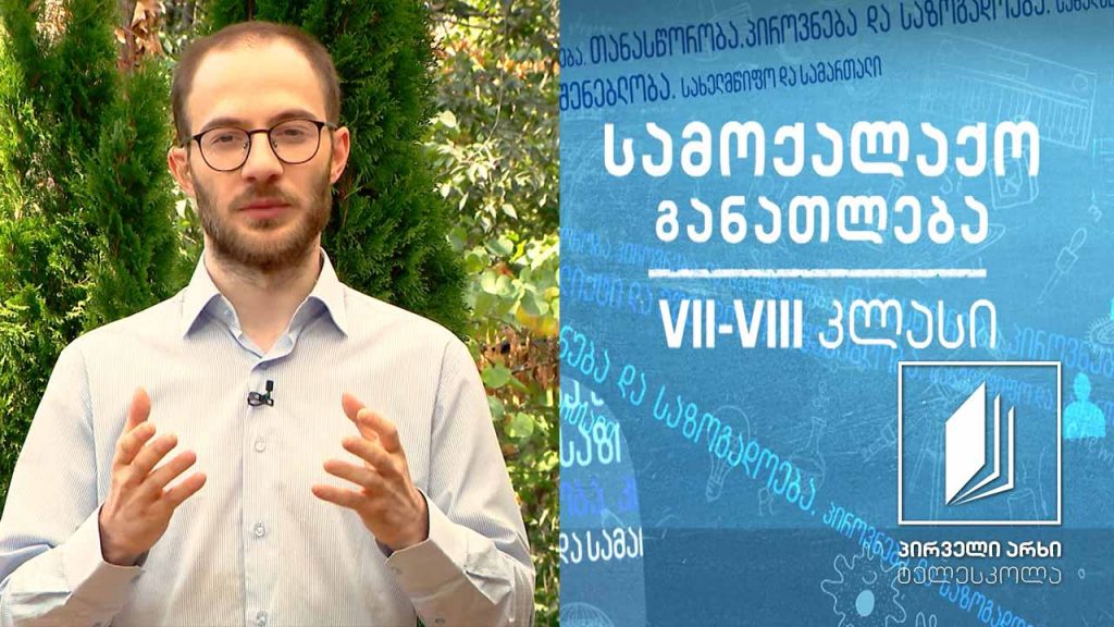 სამოქალაქო განათლება, VII-VIII კლასები – დემოკრატიის პრინციპები #ტელესკოლა
