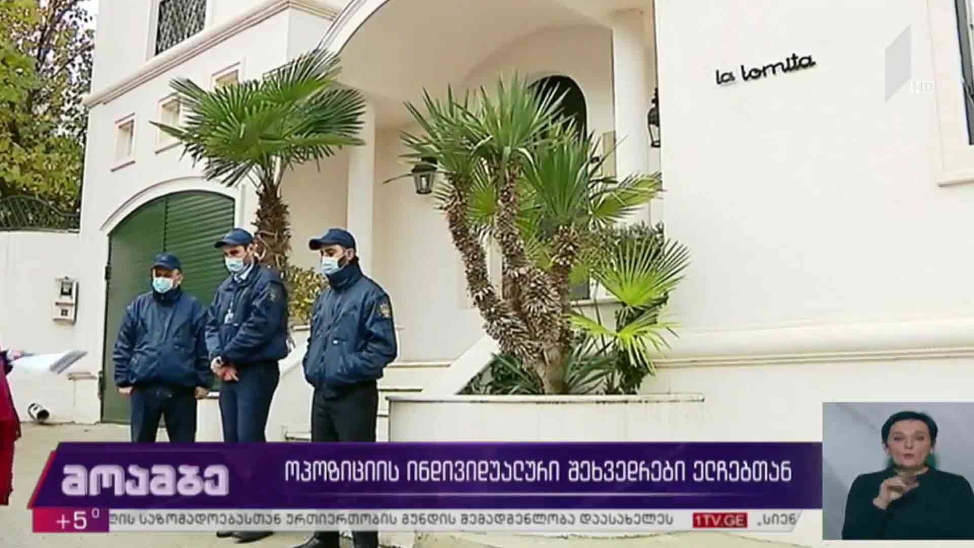 ოპოზიციის ინდივიდუალური შეხვედრები ელჩებთან