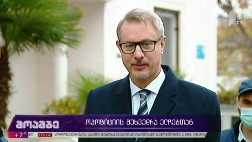 ოპოზიციის წარმომადგენლების შეხვედრა ელჩებთან