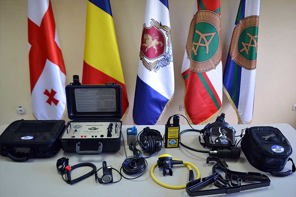 სასაზღვრო პოლიციის სანაპირო დაცვის დეპარტამენტს რუმინეთის საერთაშორისო განვითარების თანამშრომლობის სააგენტომ მყვინთავების თანამედროვე აღჭურვილობა გადასცა