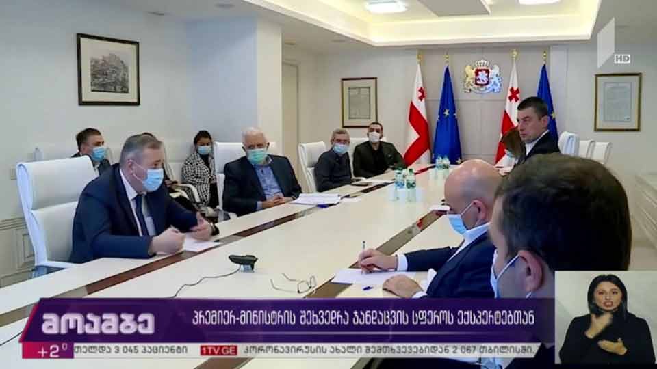 პრემიერ-მინისტრის შეხვედრა ჯანდაცვის სფეროს ექსპერტებთან