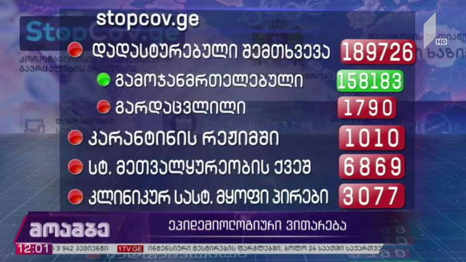 ეპიდემიოლოგიური ვითარება საქართველოში