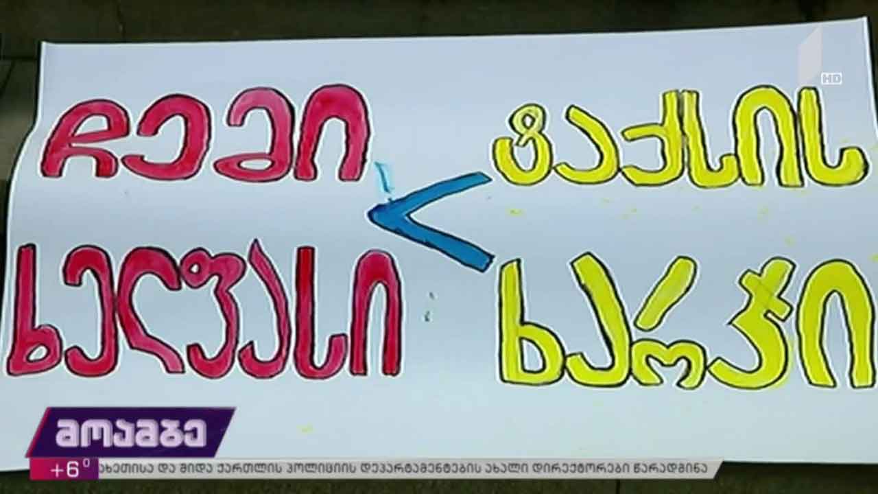 აქცია საზოგადოებრივი ტრანსპორტის აღდგენის მოთხოვნით