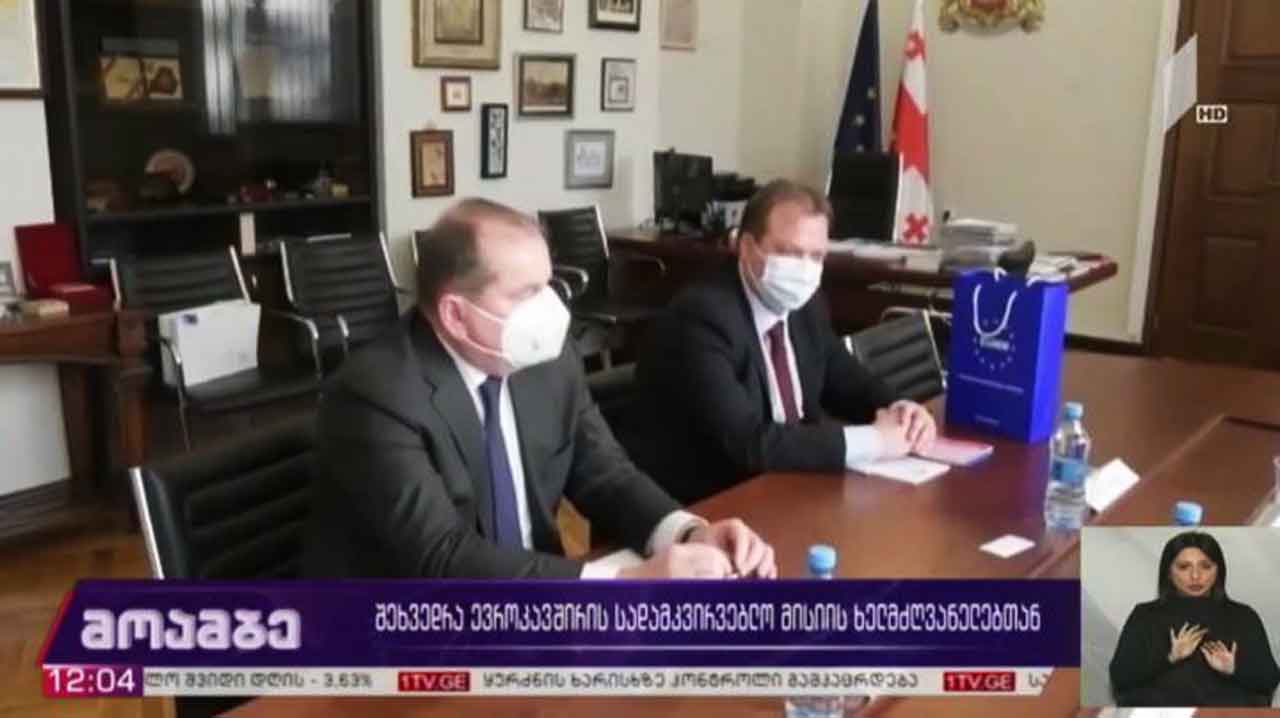 შეხვედრა ევროკავშირის სადამკვირვებლო მისიის ხელმძღვანელებთან