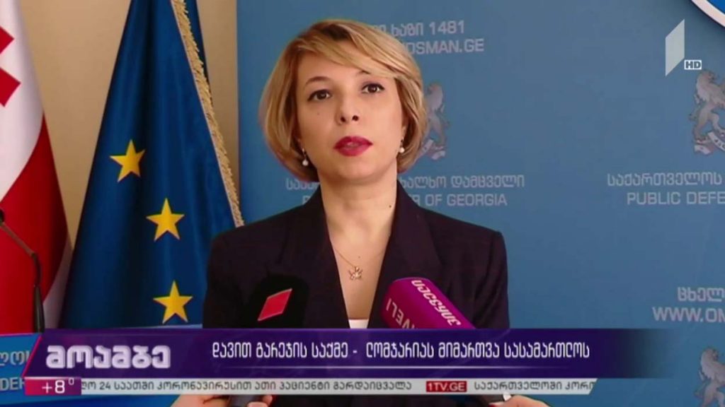 დავით გარეჯის საქმე – ნინო ლომჯარიას მიმართვა სასამართლოს