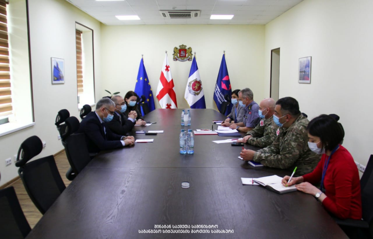 საგანგებო სიტუაციების მართვის სამსახურში ნატო-საქართველოს არსებითი პაკეტის ფარგლებში სამუშაო შეხვედრა გაიმართა