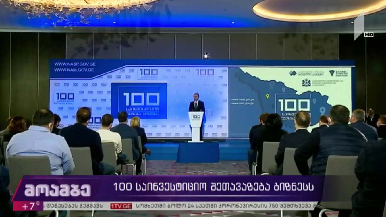 100 საინვესტიციო შეთავაზება ბიზნესს