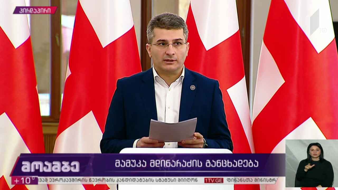 მამუკა მდინარაძის განცხადება