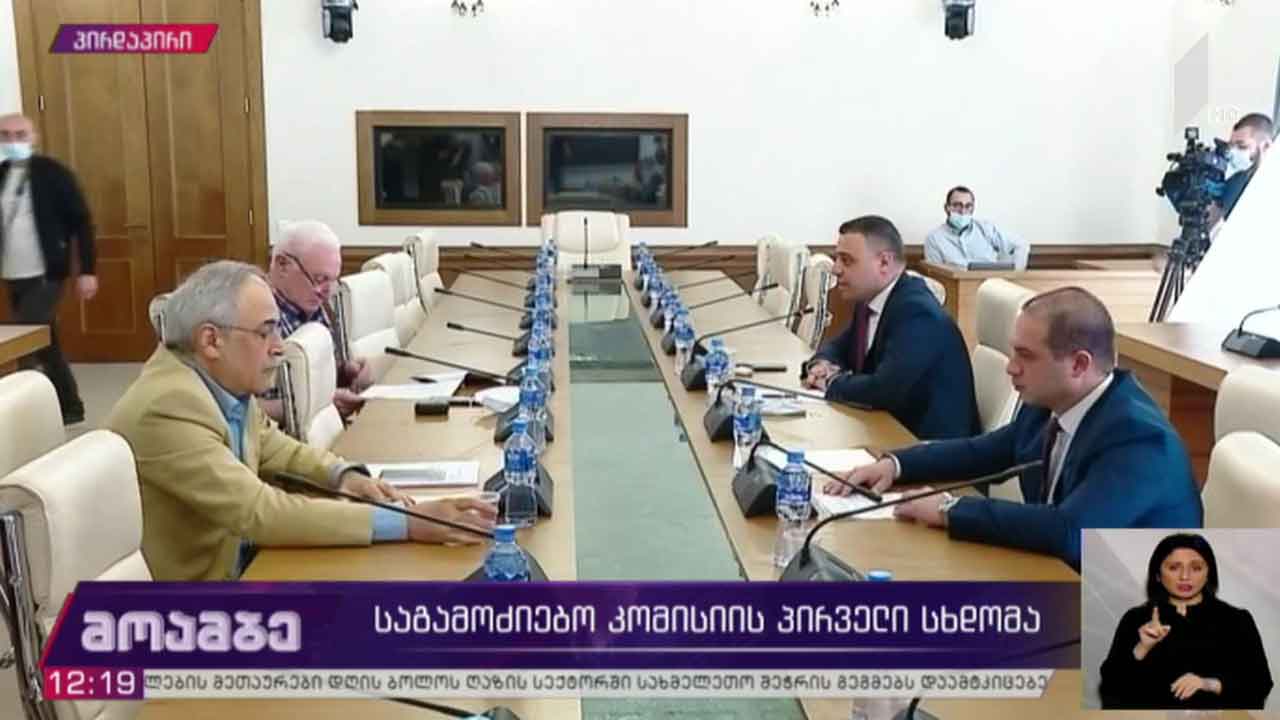 დროებითი საგამოძიებო კომისიის პირველი სხდომა