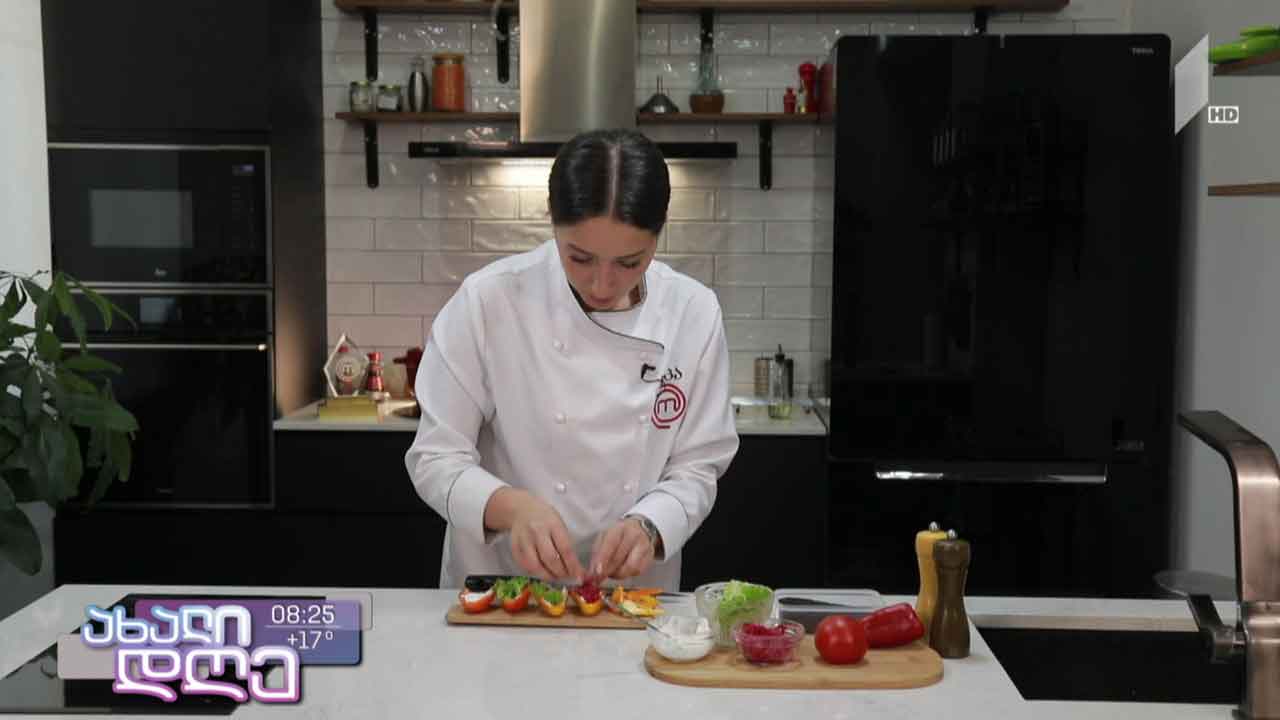 საუზმე ნუცასთან ერთად - ბოსტნეულის სენდვიჩი