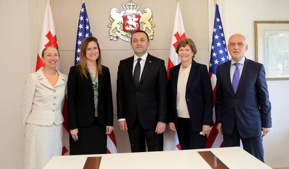 İrakli Ğaribaşvili - senatorlar, Cin Şahin və Rob Portmanın Gürcüstana səfəri ABŞ-ın güclü dəstəyinin siqnalıdır