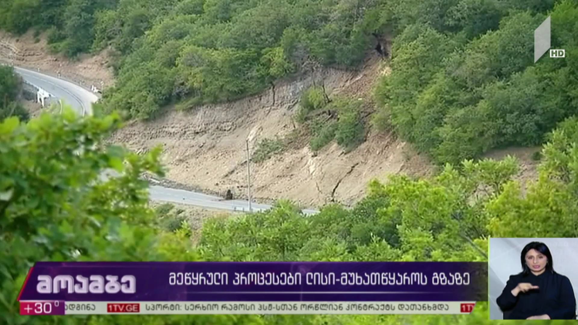 მეწყრული პროცესები ლისი-მუხათწყაროს გზაზე