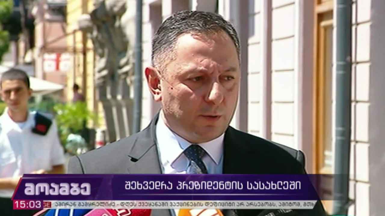 შეხვედრა პრეზიდენტის სასახლეში