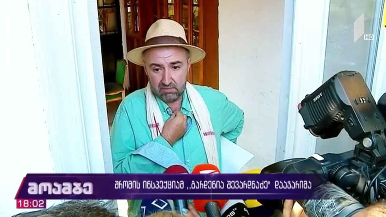 შრომის ინსპექციამ „გარდენია შევარდნაძე“ დააჯარიმა