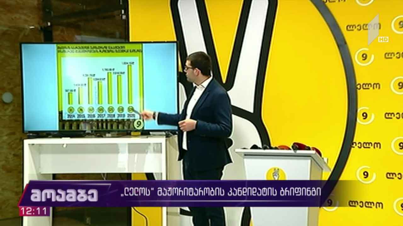 „ლელოს“ მაჟორიტარობის კანდიდატის ბრიფინგი