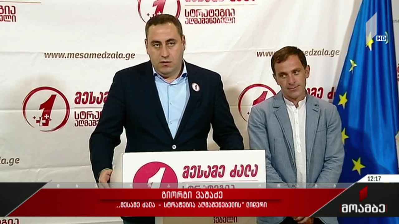 პრესკონფერენცია „მესამე ძალა - სტრატეგია აღმაშენებელში“