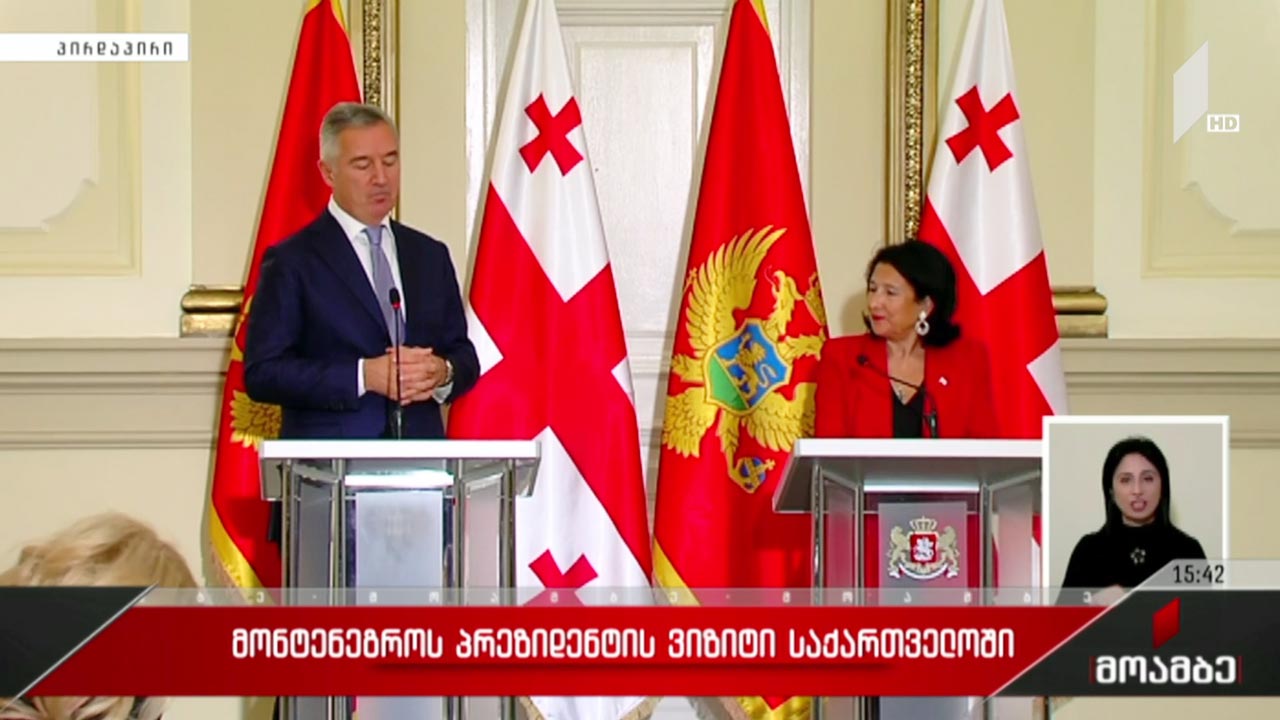 მონტენეგროს პრეზიდენტის ვიზიტი - ერთობლივი განცხადება