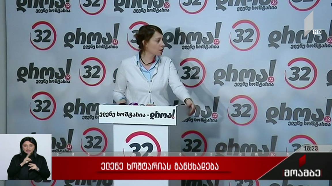 ელენე ხოშტარიას განცხადება