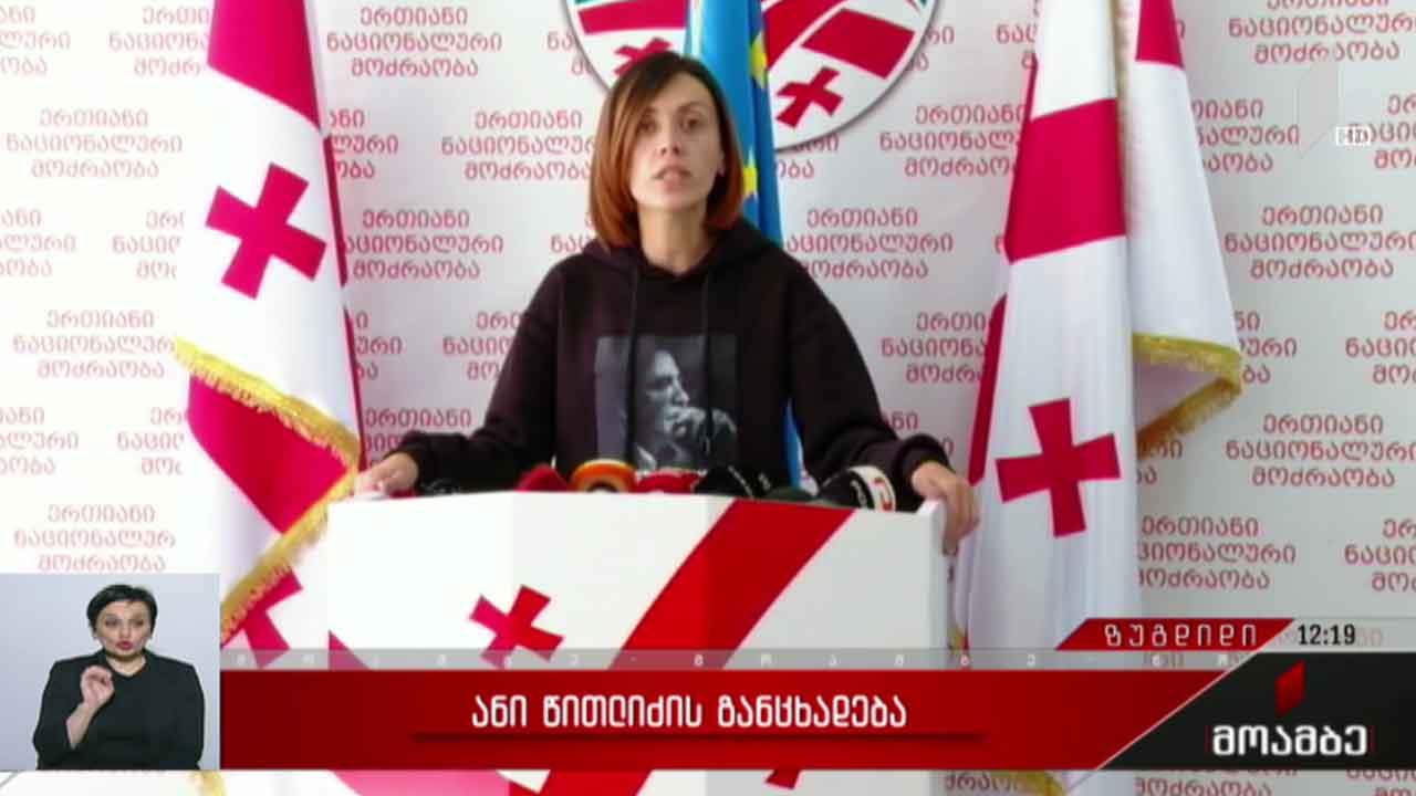 ანი წითლიძის განცხადება
