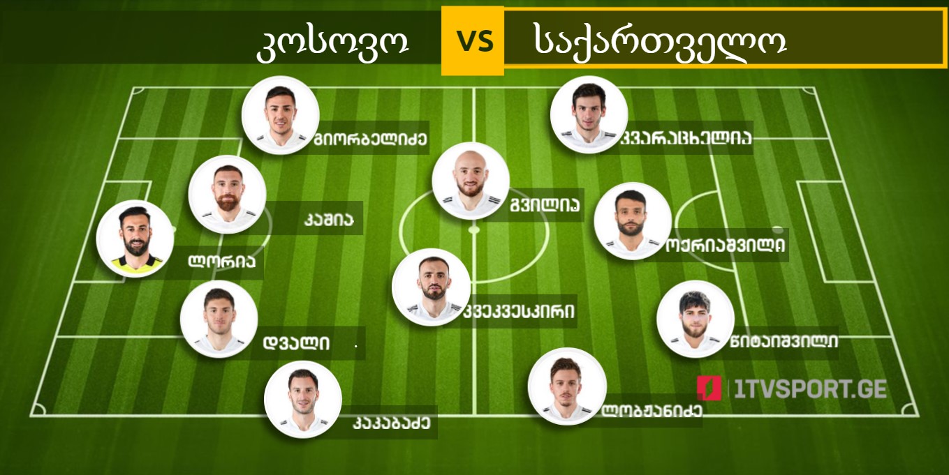 ოქრიაშვილი მიქაუტაძის ნაცვლად - სანიოლმა კოსოვოსთან მატჩისთვის შემადგენლობა დაასახელა #1TVSPORT