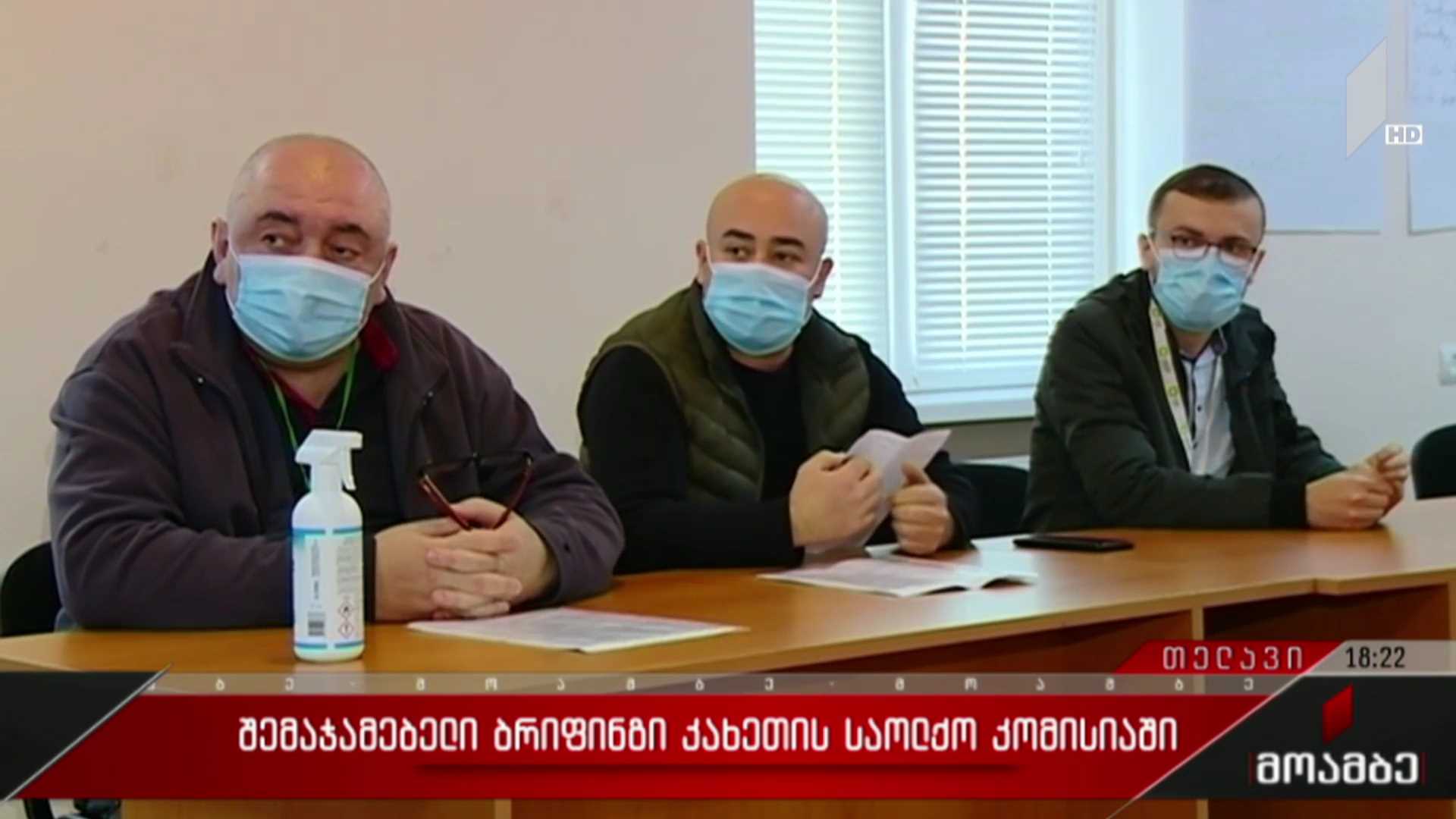 შემაჯამებელი ბრიფინგი კახეთის საოლქო კომისიაში
