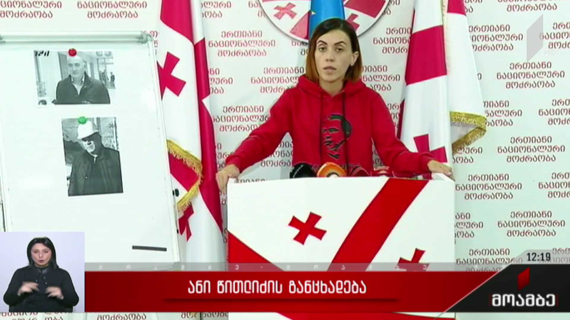 ანი წითლიძის განცხადება
