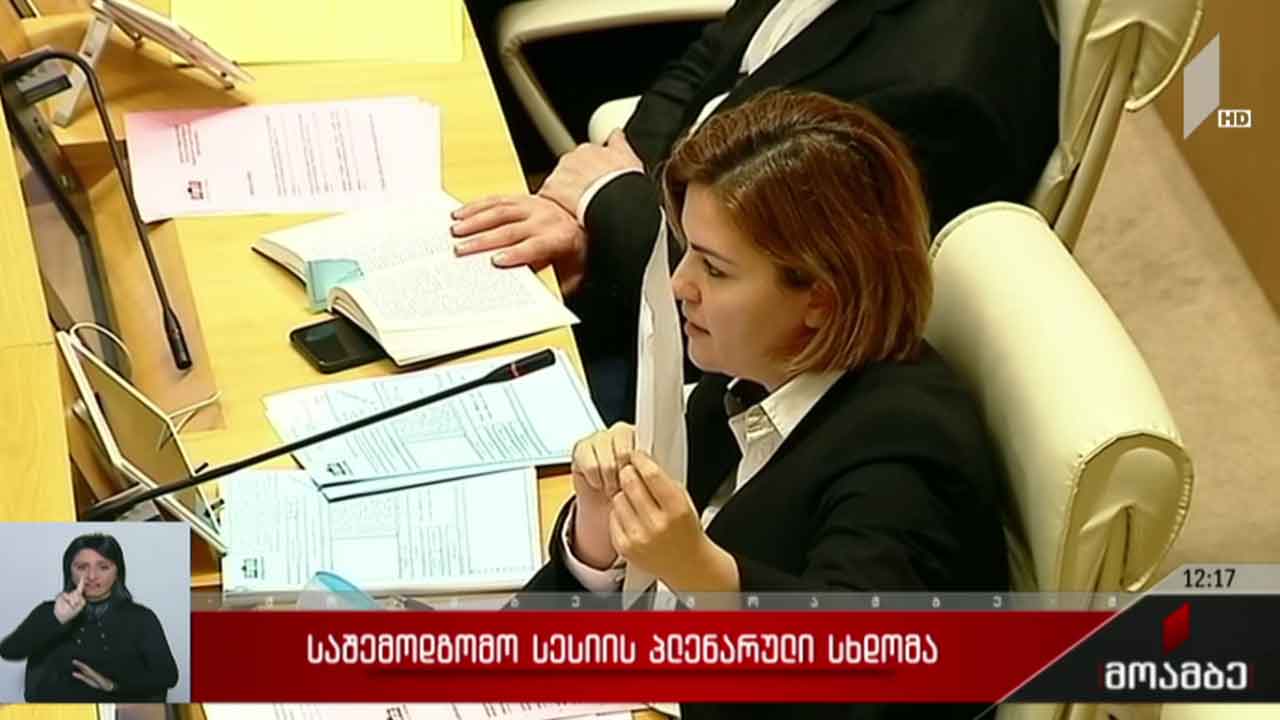საშემოდგომო სესიის პლენარული სხდომა