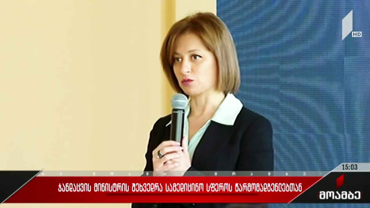 ჯანდაცვის მინისტრის შეხვედრა სამედიცინო სფეროს წარმომადგენლებთან