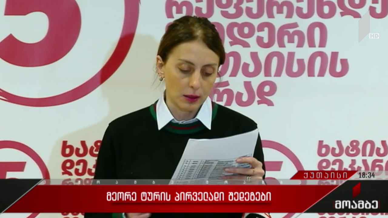 #არჩევნები2021 მეორე ტურის პირველადი შედეგები ქუთაისში