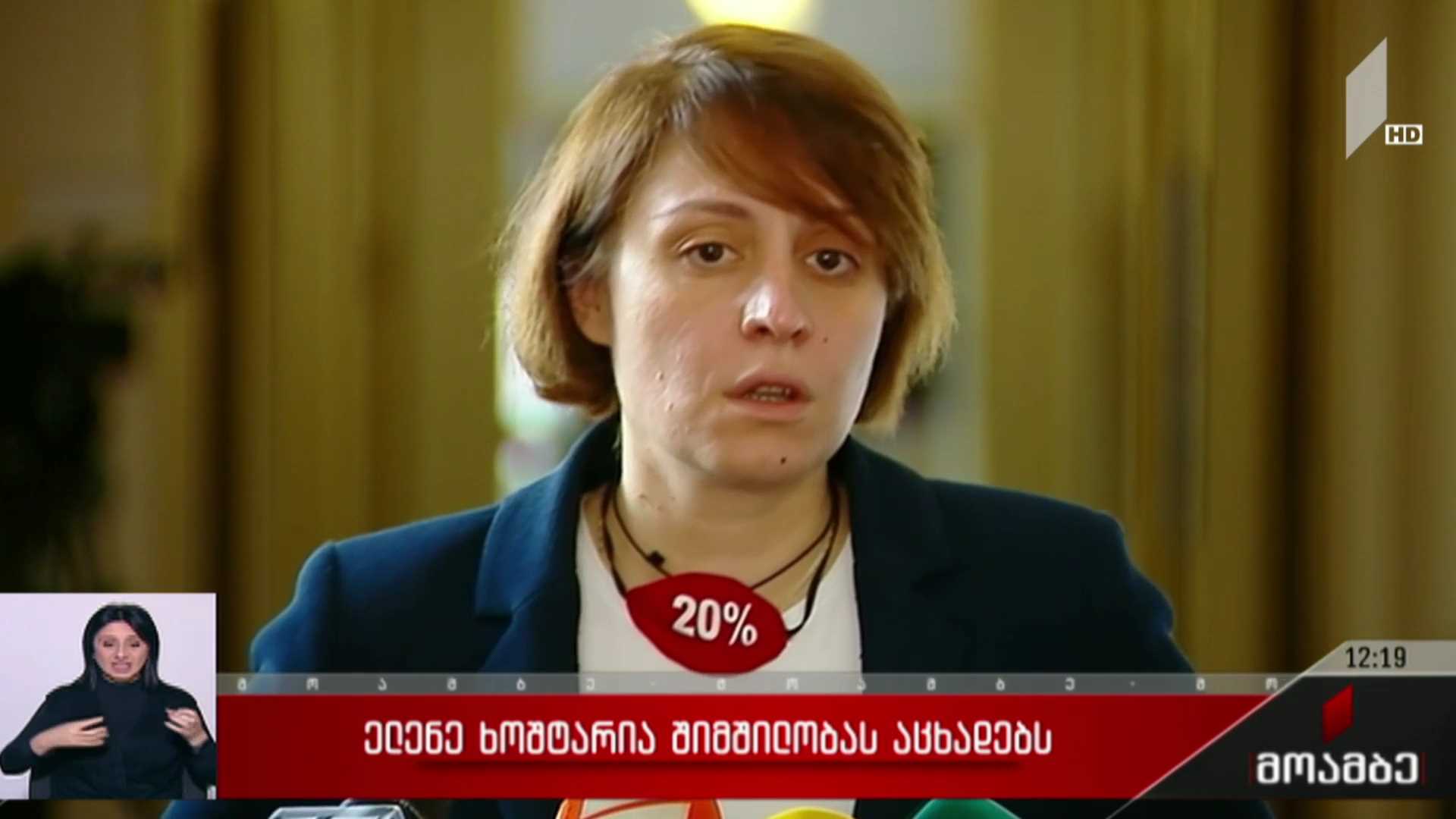ელენე ხოშტარია შიმშილობას აცხადებს