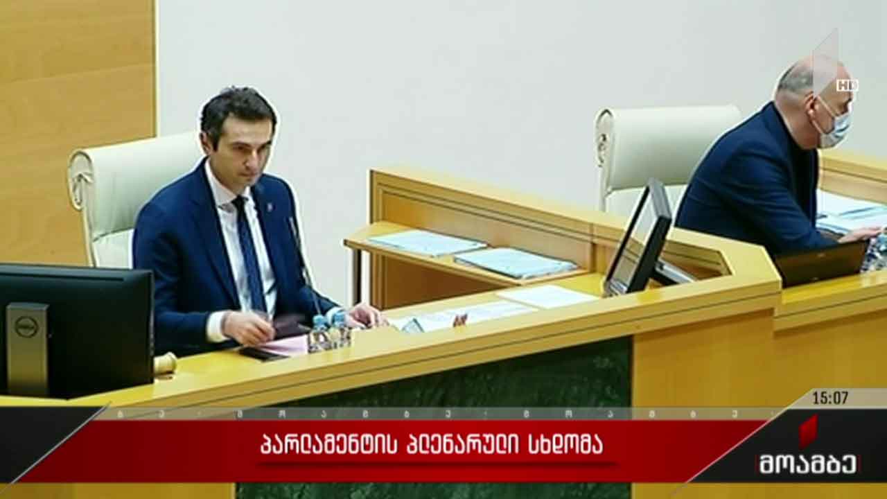 პარლამენტის პლენარული სხდომა