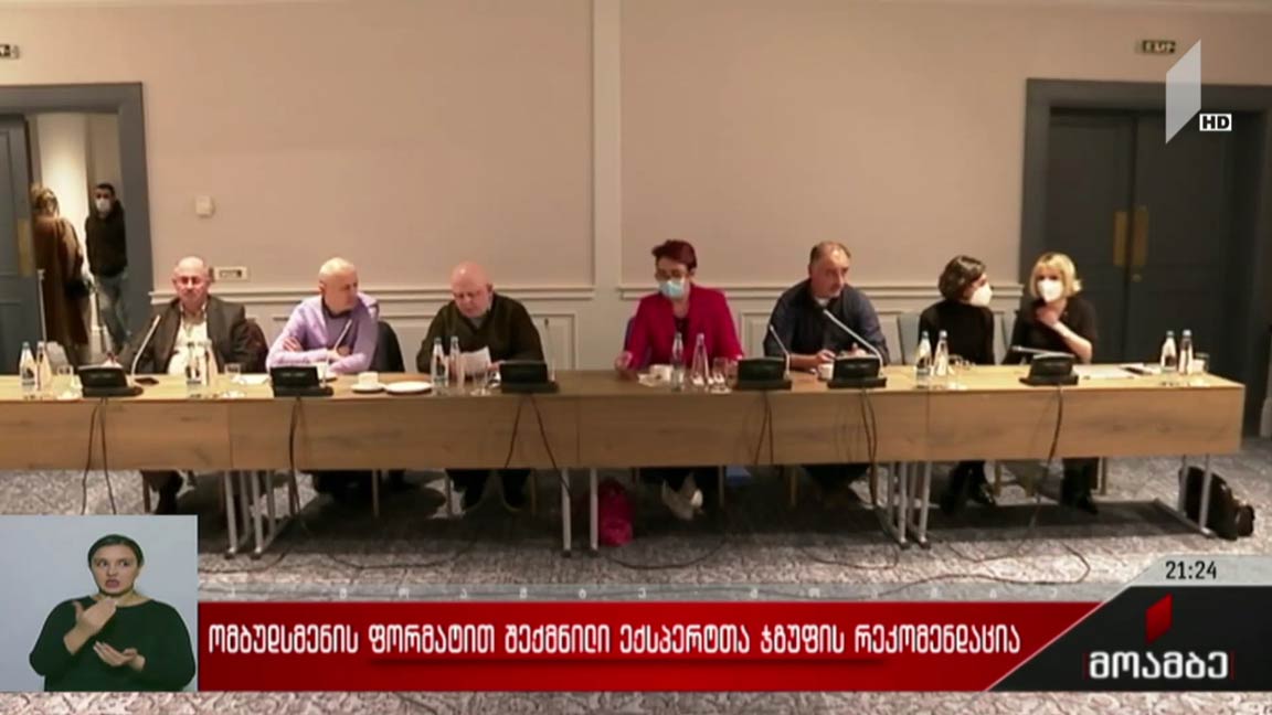 ომბუდსმენის ფორმატით შექმნილი ექსპერტთა ჯგუფის რეკომენდაცია 