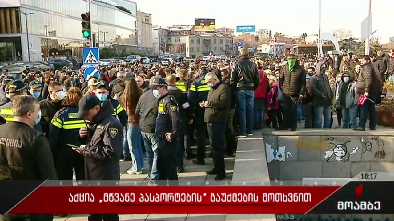 აქცია „მწვანე პასპორტების“ გაუქმების მოთხოვნით