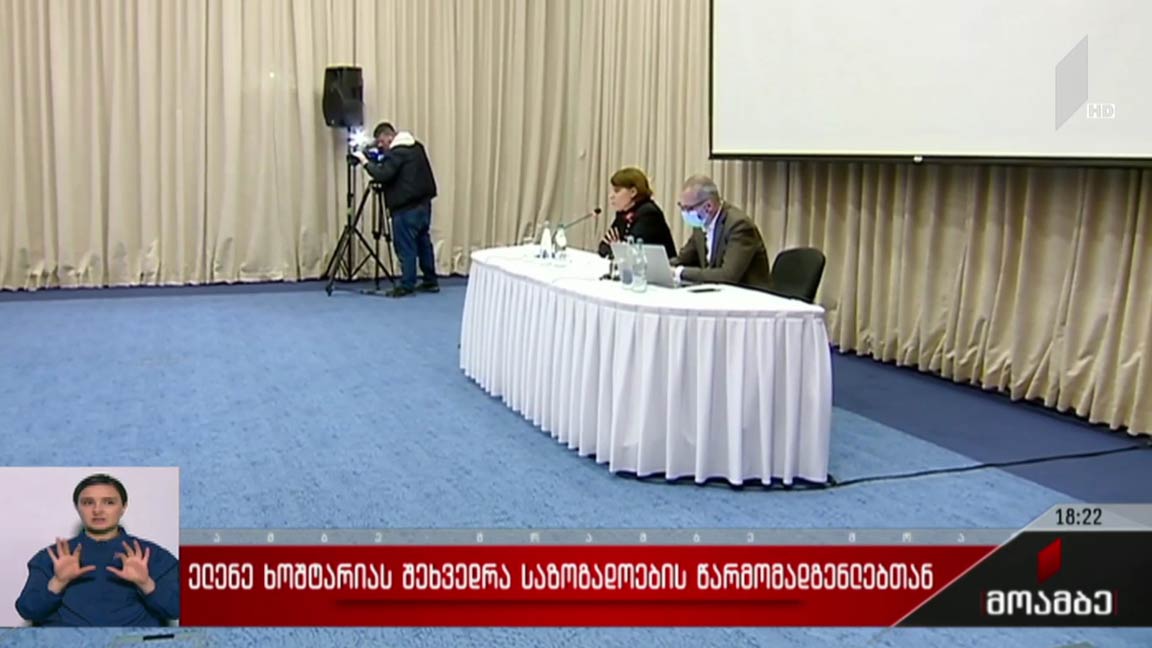 ელენე ხოშტარიას შეხვედრა საზოგადოების წარმომადგენლებთან