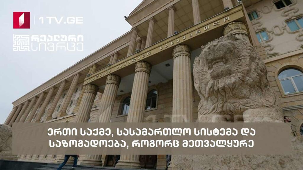 რეალური სივრცე – ერთი საქმე, სასამართლო სისტემა და საზოგადოება, როგორც მეთვალყურე #LIVE