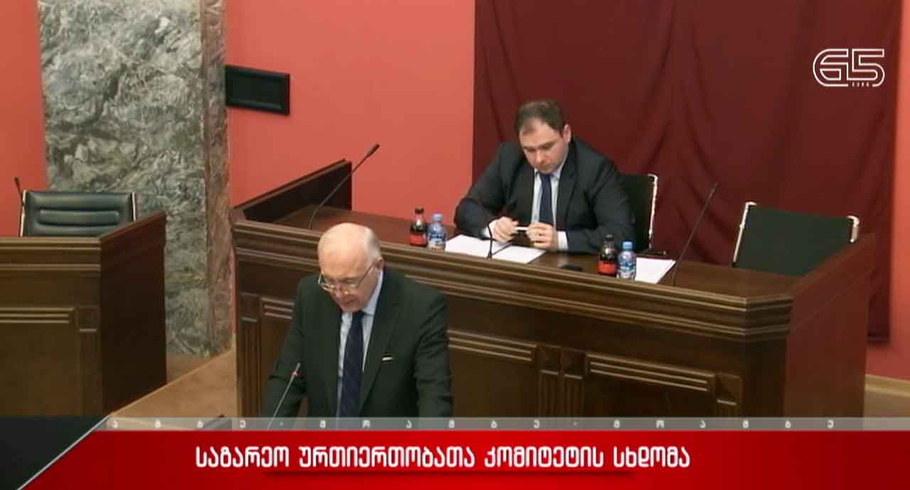 საგარეო ურთიერთობათა კომიტეტის სხდომა