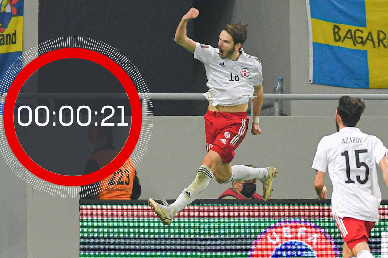 2021 წლის 21 ემოცია - ხვიჩა კვარცხელიას დუბლი და ისტორიული გამარჯვება შვედეთთან [ვიდეო] #1TVSPORT