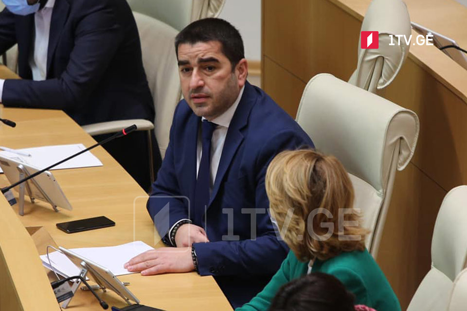 Şalva Papuaşvili – Parlament çoxluğuna mənim namizədliyimi parlamentin sədri vəzifəsinə irəli sürdüyünə və göstərilən etimada görə təşəkkür etmək istəyirəm