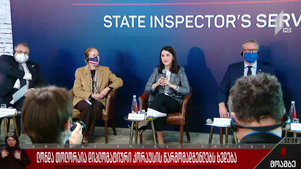 ლონდა თოლორაია დიპლომატიური კორპუსის წარმომადგენლებს ხვდება