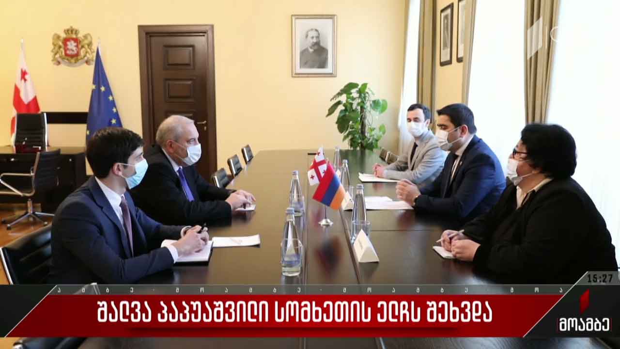 შალვა პაპუაშვილი სომხეთის ელჩს შეხვდა