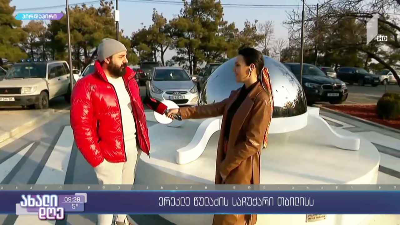 კუს ქანდაკება კუს ტბაზე - საჩუქარი ქალაქს მოქანდაკე ერეკლე წულაძისგან