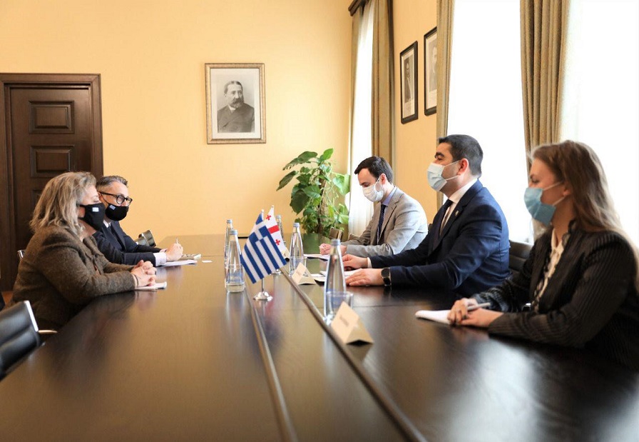 შალვა პაპუაშვილი საბერძნეთის ელჩს შეხვდა