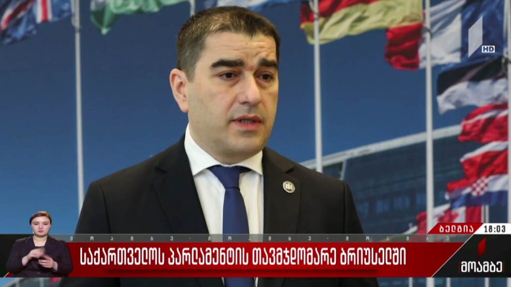 საქართველოს პარლამენტის თავმჯდომარე ბრიუსელში