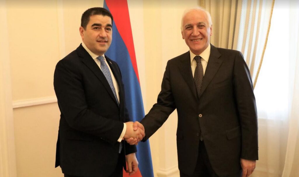 შალვა პაპუაშვილი სომხეთის პრეზიდენტს შეხვდა