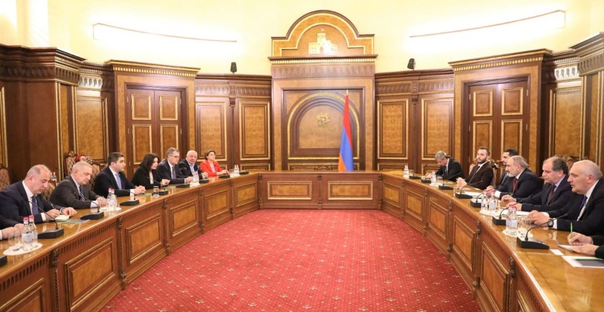შალვა პაპუაშვილი ნიკოლ ფაშინიანს შეხვდა