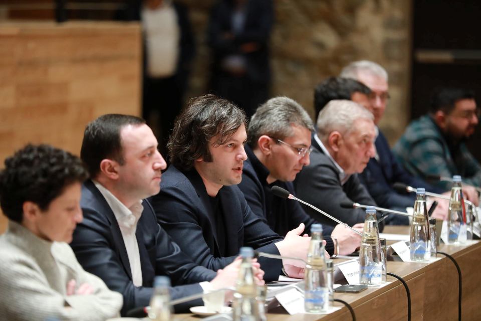 “Gürcü Arzusunun” və Parlament çoxluğunun liderləri, Parlament Komitələrinin sədrləri və hökumət üzvləri ilə birlikdə Telavidə işgüzar görüş keçirdilər