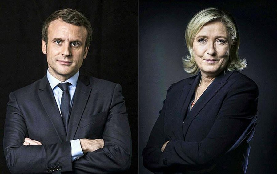 Ekzit-polların nəticələrinə görə, Fransa prezident seçkilərində Emmanuel Makron 28.1 faiz, Marin Le Pen isə, 23.3 faiz səs topladı