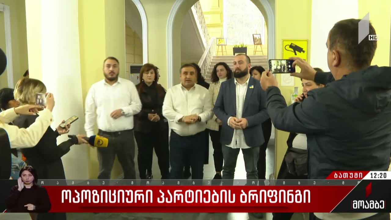 ოპოზიციური პარტიების ბრიფინგი