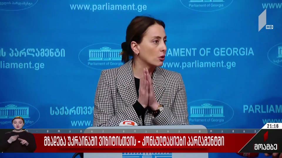 მზადება უკრაინაში ვიზიტისთვის - კონსულტაციები პარლამენტში